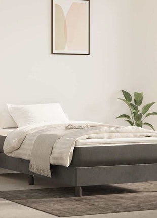 Pocketveringmatras 120X200X20 Cm Fluweel Donkergrijs