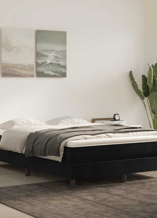 Pocketveringmatras 80X200X20 Cm Fluweel Zwart