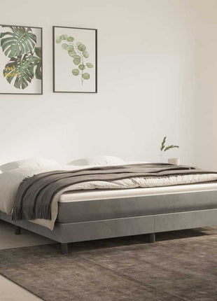 Pocketveringmatras 90X190X20 Cm Fluweel Lichtgrijs
