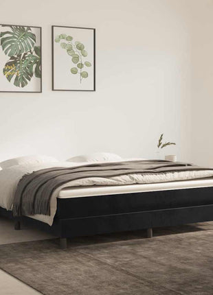 Pocketveringmatras 80X200X20 Cm Fluweel Zwart