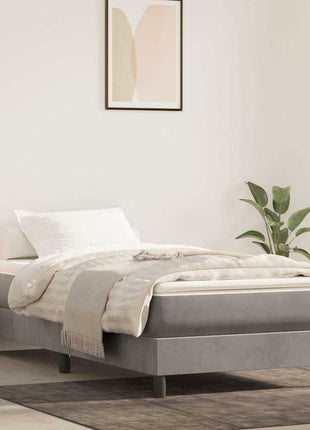 Pocketveringmatras 90X190X20 Cm Fluweel Lichtgrijs
