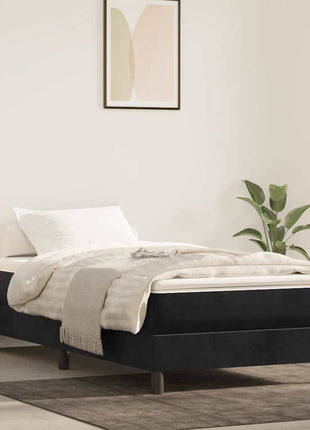 Pocketveringmatras 80X200X20 Cm Fluweel Zwart