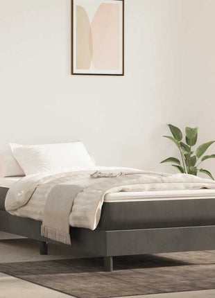 Pocketveringmatras 120X200X20 Cm Fluweel Donkergrijs