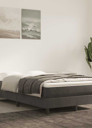 Pocketveringmatras 120X200X20 Cm Fluweel Donkergrijs