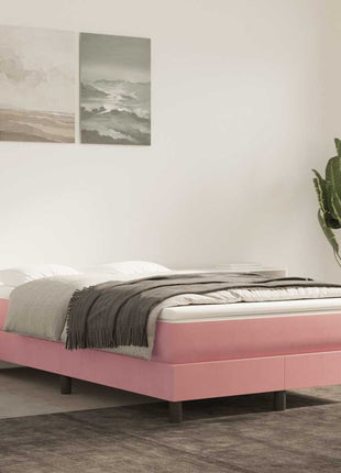 Pocketveringmatras 140X200X20 Cm Fluweel Roze
