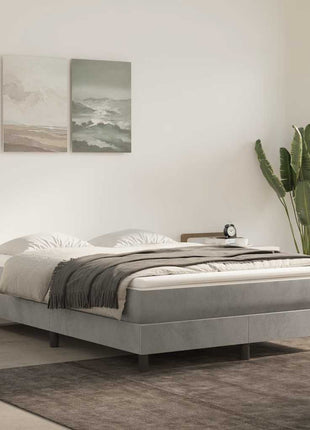 Pocketveringmatras 90X190X20 Cm Fluweel Lichtgrijs