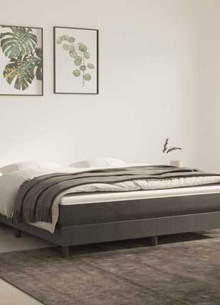 Pocketveringmatras 120X200X20 Cm Fluweel Donkergrijs