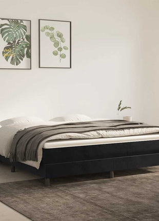 Pocketveringmatras 80X200X20 Cm Fluweel Zwart