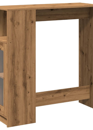 Bartafel met rekken 101x40x103,5 cm hout artisanaal eikenkleur