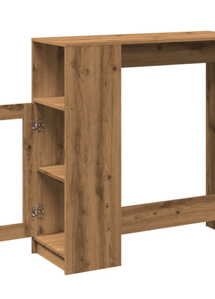 Bartafel met rekken 101x40x103,5 cm hout artisanaal eikenkleur