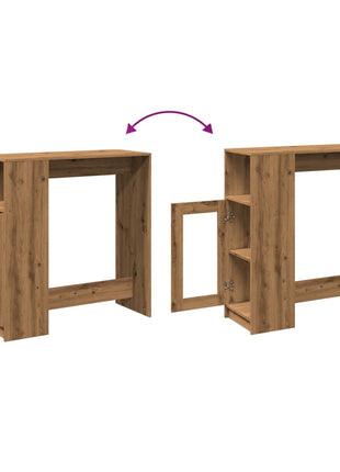 Bartafel met rekken 101x40x103,5 cm hout artisanaal eikenkleur