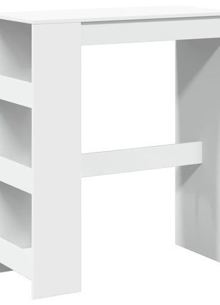 Bartafel met rekken 90x40x103,5 cm bewerkt hout wit