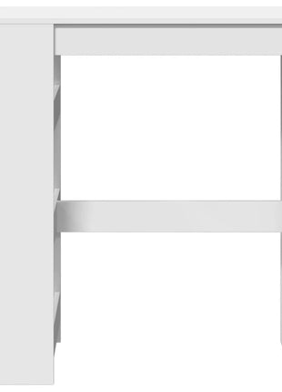 Bartafel met rekken 90x40x103,5 cm bewerkt hout wit