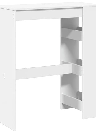 Bartafel met rekken 90x40x103,5 cm bewerkt hout wit