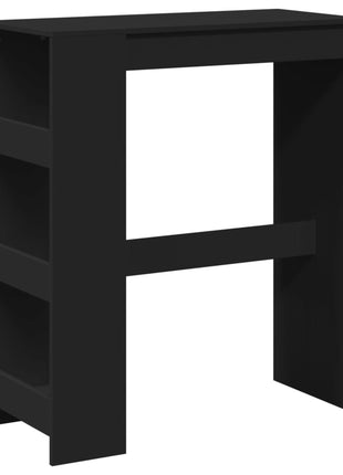 Bartafel met rekken 90x40x103,5 cm bewerkt hout zwart