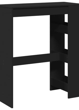 Bartafel met rekken 90x40x103,5 cm bewerkt hout zwart