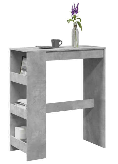 Bartafel met rekken 90x40x103,5 cm bewerkt hout betongrijs