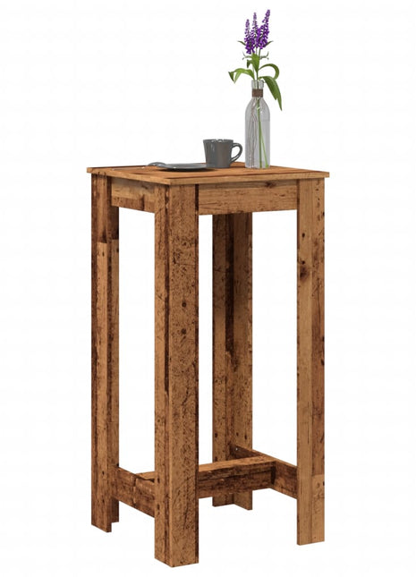 Bartafel 51x50x103,5 cm bewerkt hout oud houtkleurig