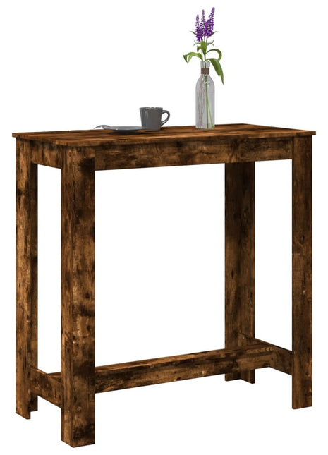 Bartafel 102x50x103,5 cm bewerkt hout gerookt eikenkleurig