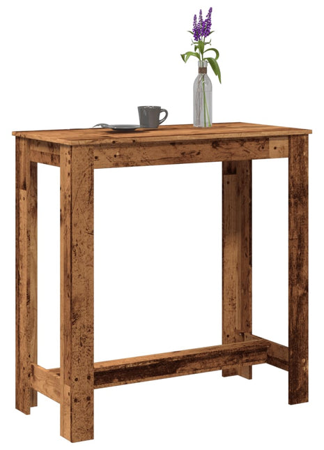 Bartafel 102x50x103,5 cm bewerkt hout oud houtkleurig
