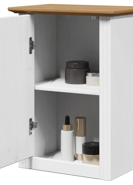 Badkamerwandkast BODO 44x30x60 cm wit en bruin