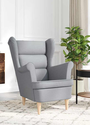 Fauteuil 74x84x100 cm stof lichtgrijs