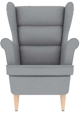 Fauteuil 74x84x100 cm stof lichtgrijs
