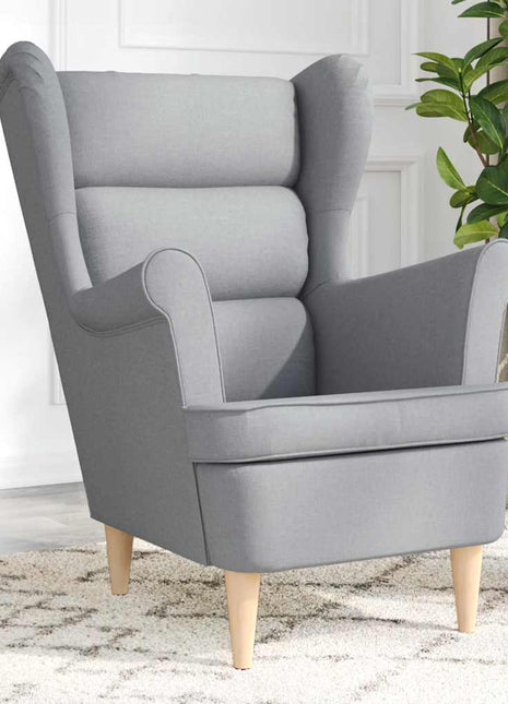 Fauteuil 74x84x100 cm stof lichtgrijs