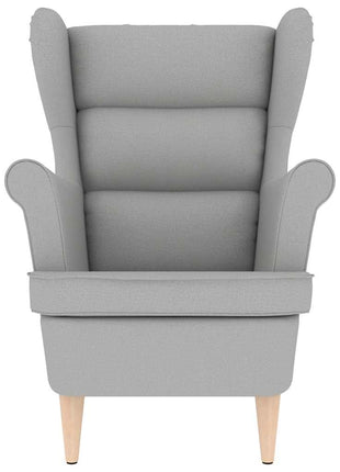 Fauteuil 74x84x100 cm stof wolkengrijs