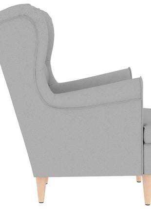 Fauteuil 74x84x100 cm stof wolkengrijs