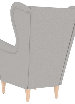 Fauteuil 74x84x100 cm stof wolkengrijs