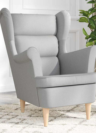 Fauteuil 74x84x100 cm stof wolkengrijs