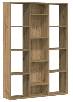 Kamerscherm/boekenkast 100x24x140 cm bewerkt hout eikenkleurig