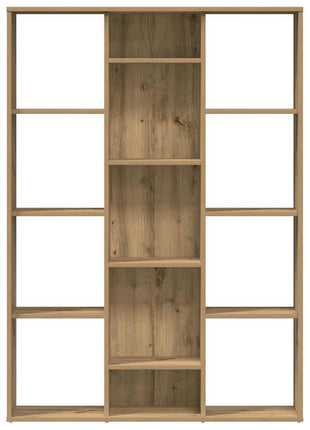 Kamerscherm/boekenkast 100x24x140 cm bewerkt hout eikenkleurig