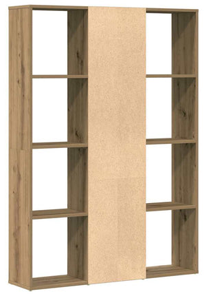 Kamerscherm/boekenkast 100x24x140 cm bewerkt hout eikenkleurig