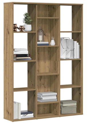 Kamerscherm/boekenkast 100x24x140 cm bewerkt hout eikenkleurig