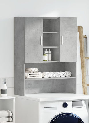 Wasmachinekast 70,5x25,5x90 cm betongrijs