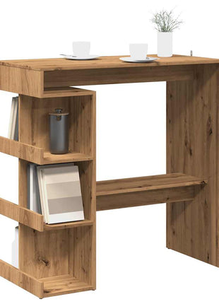 Bartafel Met Opbergrek 100X50X101,5 Cm Bewerkt Hout