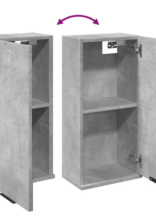 Badkamerkast wandgemonteerd 32x20x67 cm betongrijs