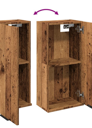 Badkamerkast wandgemonteerd 32x20x67 cm oud houtkleurig