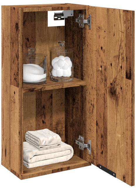 Bathroom cabinet wall mounted 32x20x67 cm artisanal oak color