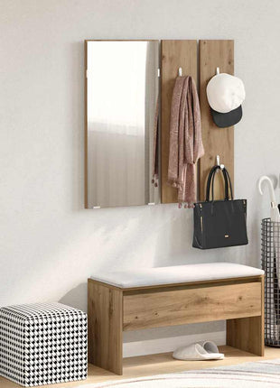 Garderobe Set Bewerkt Hout