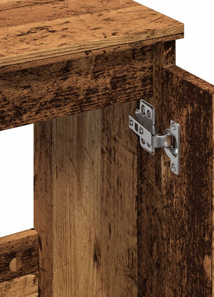 Wastafelkast 58x33x60 cm bewerkt hout oud houtkleurig