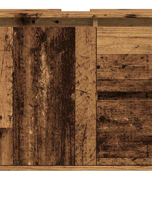 Wastafelkast 65x33x60 cm bewerkt hout oud houtkleurig