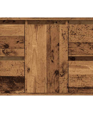 Wastafelkast 80x33x60 cm bewerkt hout oud houtkleurig