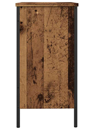 Wastafelkast 60x30x60 cm bewerkt hout oud houtkleurig