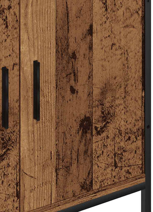Wastafelkast 60x30x60 cm bewerkt hout oud houtkleurig