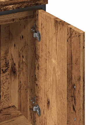 Wastafelkast 60x30x60 cm bewerkt hout oud houtkleurig