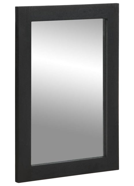 Badkamerspiegel 50x70x2,5 cm bewerkt hout en messing zwart