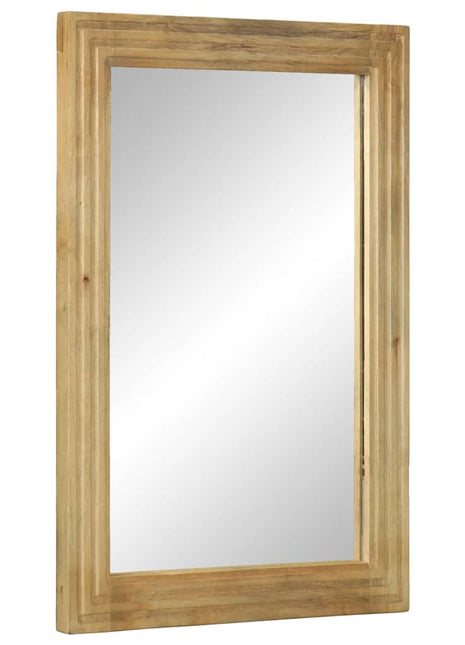 Badkamerspiegel 50x70x2,5 cm massief mangohout bruin